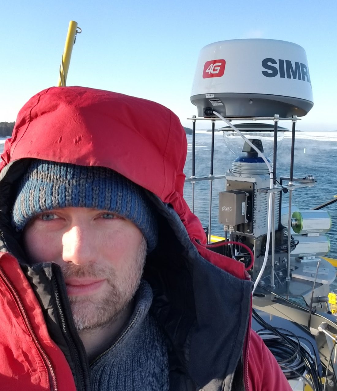 Michael Jamieson on winter sensor trials, radar mast and icebound channel astern